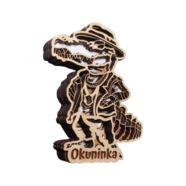 Drewniany magnes 5D N72 Krokodyl